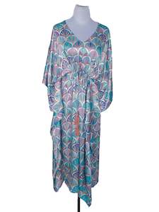 Floral Modal Satin Kaftan