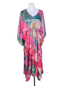 Floral Modal Satin Kaftan