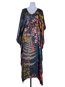Floral Modal Satin Kaftan
