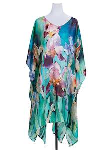 Floral Viscose Crepe Kaftan