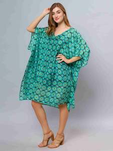 Geometric Modal Satin Kaftan