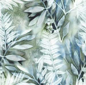 Kaftan Dress: Tropical Viscose Crepe Long Kaftan Dress