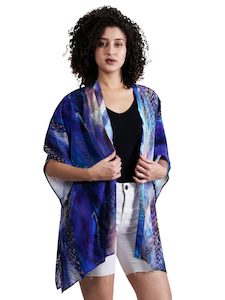 Abstract Art Viscose Crepe Kaftan Cape