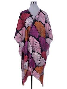 Abstract Merino Wool Travel Cape