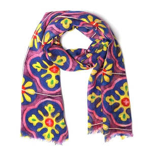 Geometric: Geometrical Merino Silk Designer Scarf