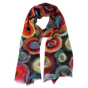 Concentric Circle Modal Silk Designer Scarf