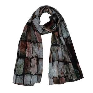 Geometric: Brick wall Print Pure Silk Designer Scarf