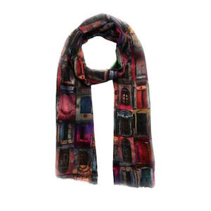 Heritage Doors Architectural Scarf – Merino Wool Silk Designer Wrap | Multicol&hellip;
