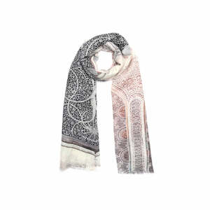 Moroccan Arch Architectural Scarf – Merino Wool Silk Designer Wrap | Intricate&hellip;