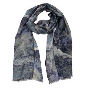 Abstract: Abstract Print Fine Merino  Designer Scarf