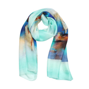 Australian Coastal Pure Silk Designer Scarf