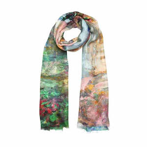 Old Masters: Rustic Cottage Garden Old Masters Merino Wool Silk Designer Scarf