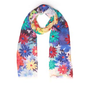 Embroidered: Embroidered Merino Texture scarf