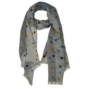 Hand Painted Abstract Merino Texture Scarf