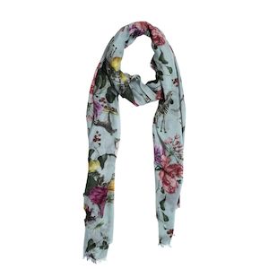 Savanna Bloom Botanical & Wildlife Scarf – Fine Merino Wool Designer Wrap | Bl&hellip;