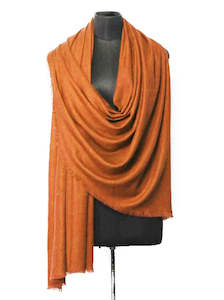 Cashmere Wool: Rust 100% Cashmere Wool Scarf