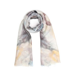 Linen: Abstract Linen Designer Scarf