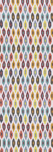 Linen: Tribal Harmony Abstract Scarf – Pure Linen Designer Wrap | Multicolor Ikat Geometric Print