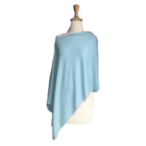 Aqua Wool Poncho