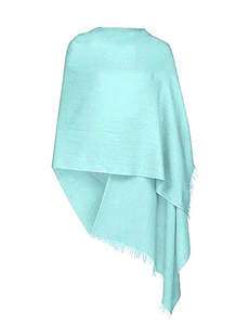 Solids: Aqua Blue Pure Cashmere wool Scarf