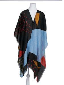 Trending: Geometrical Art Merino Wool Travel Cape