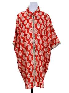 Leafy Screen-printed Cotton Shirt Dress