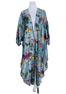 Floral Long Slit Kimono