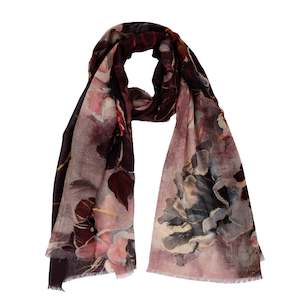 Floral Fine Merino  Designer Scarf