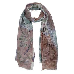 Homepage New Arrival: Abstract Print  Merino Silk Designer Scarf