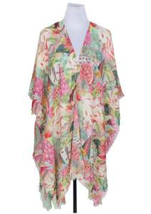 Trending: Flowers and Cones Merino Wool Travel Cape