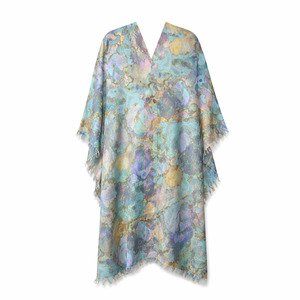 Abstract Merino Wool Travel Cape