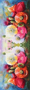 Floral: Poppy Bloom Voyage – Cotton Modal  Scarf