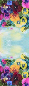 Garden Pansy Glow – Cotton Modal Summer Scarf