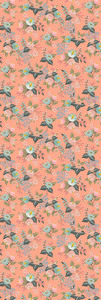 Floral: Peach Meadow Cotton Modal Scarf – Delicate Botanical Print