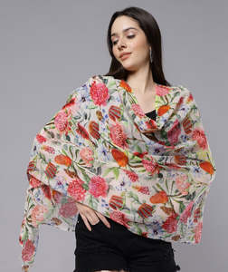 Floral Modal Silk Designer Scarf