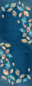 Geometric: Autumn Leaves Silk Scarf – Botanical Watercolour Print
