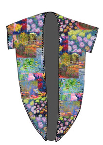 Monet Garden Reverie – Old Masters Long Slit Kimono