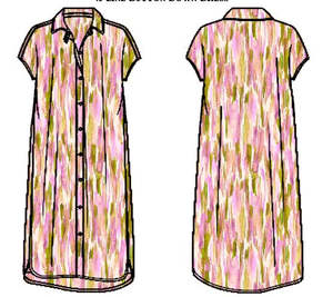 BDD-PB52 -Button down dress