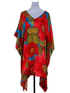 Floral Silk Long Kaftan