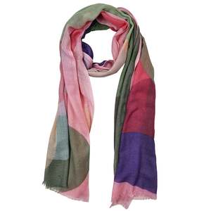 Geometric: Pastel Orbit – Merino Wool Scarf