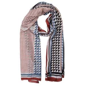 Heritage Geometry Stripe – Pure Silk Contemporary Border Scarf