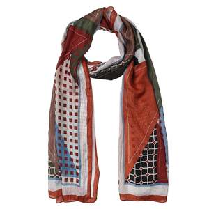 Modern Mosaic Angles – Pure Silk Geometric Statement Scarf