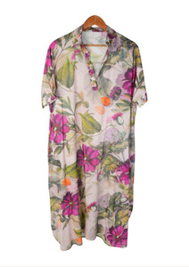 Dresses: Botanical Bloom A-Line Ankle Length Dress (S-M)