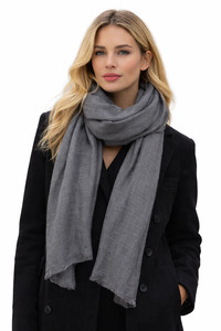 Unisex Charcoal Melange Scarf