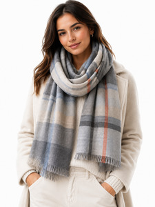 New Arrival: Unisex Striped Jacquard Merino Wool Scarf