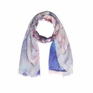 Pastel Succulent Bloom Abstract Floral Cotton Modal Designer Scarf – Soft Wate&hellip;
