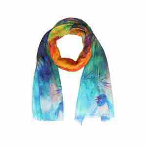 Cotton Modal: Animal Print Cotton Modal Designer Scarf