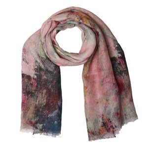 Linen: Abstract Pure Linen Designer Scarf