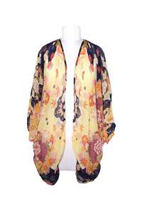 Kimonos: Floral Yellow Kimono