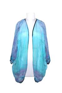 Kimonos: COSTAL BLUE MODAL KIMONO